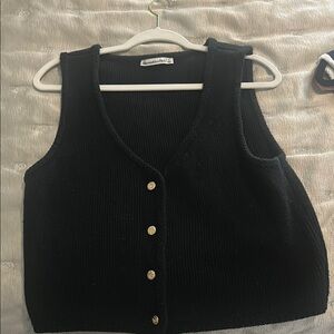 Abercrombie & Fitch Black Knit Vest
